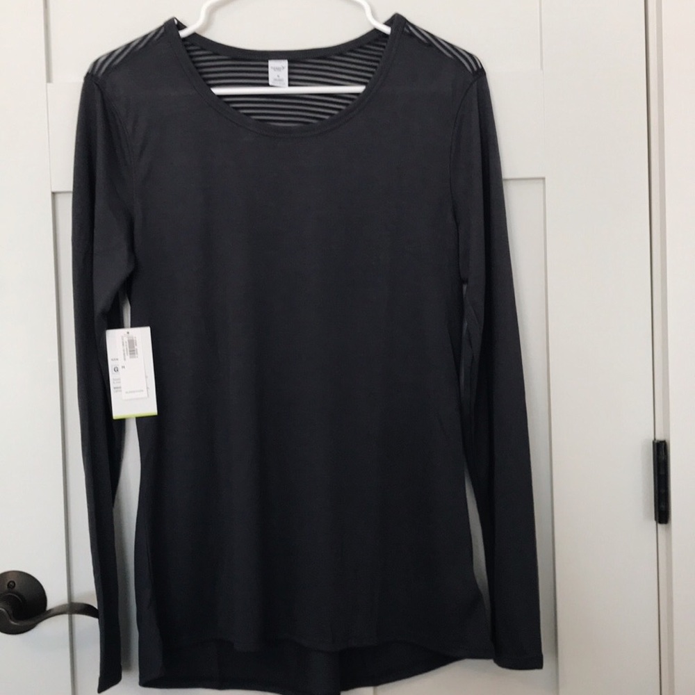 NWT old navy active striped mesh back work out top